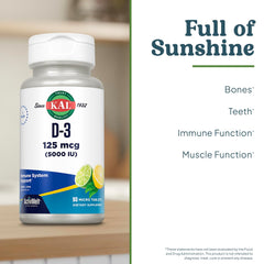 KAL Vitamin D-3 5000 IU ActivMelt packaging close-up