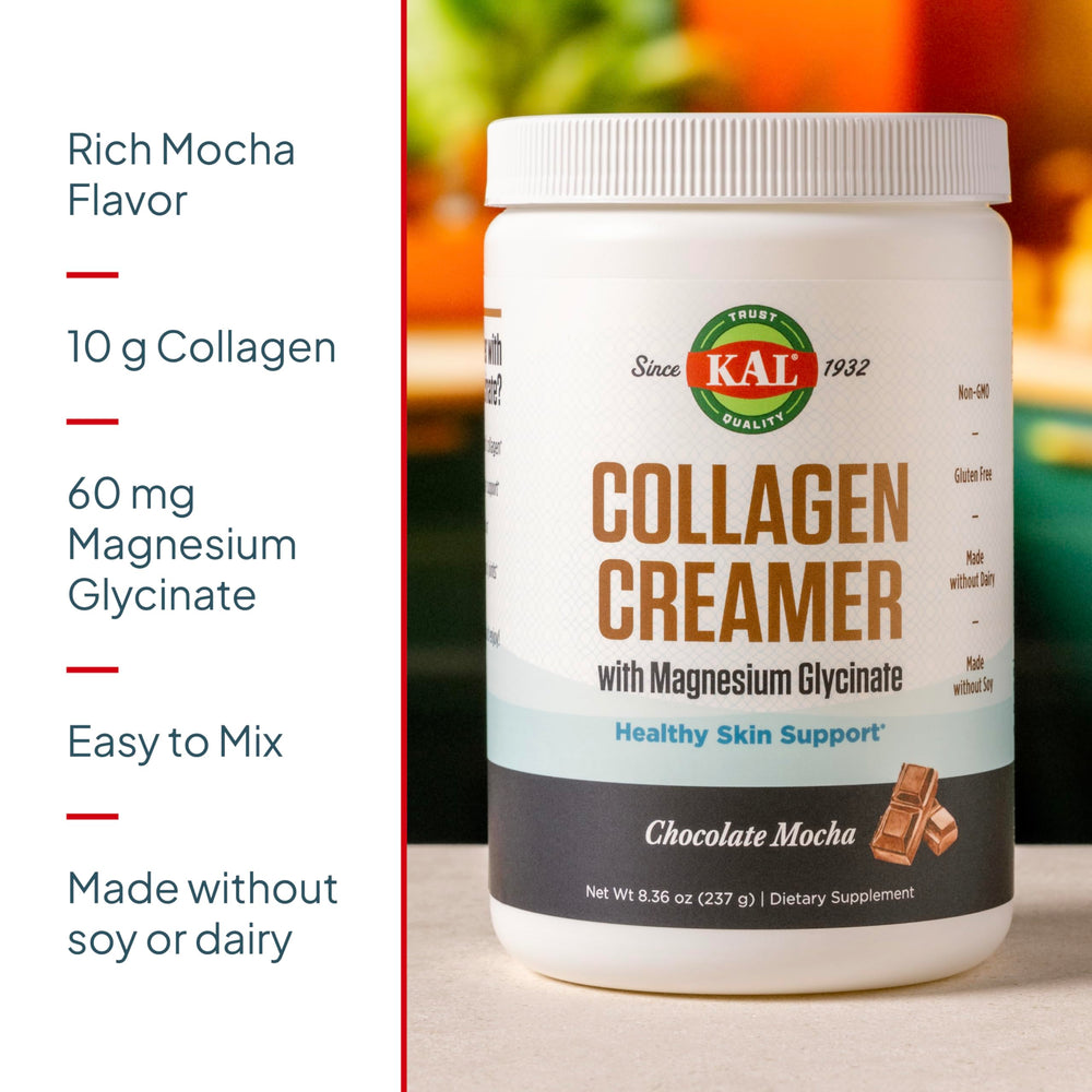 Magnesium glycinate supplement with collagen creamer