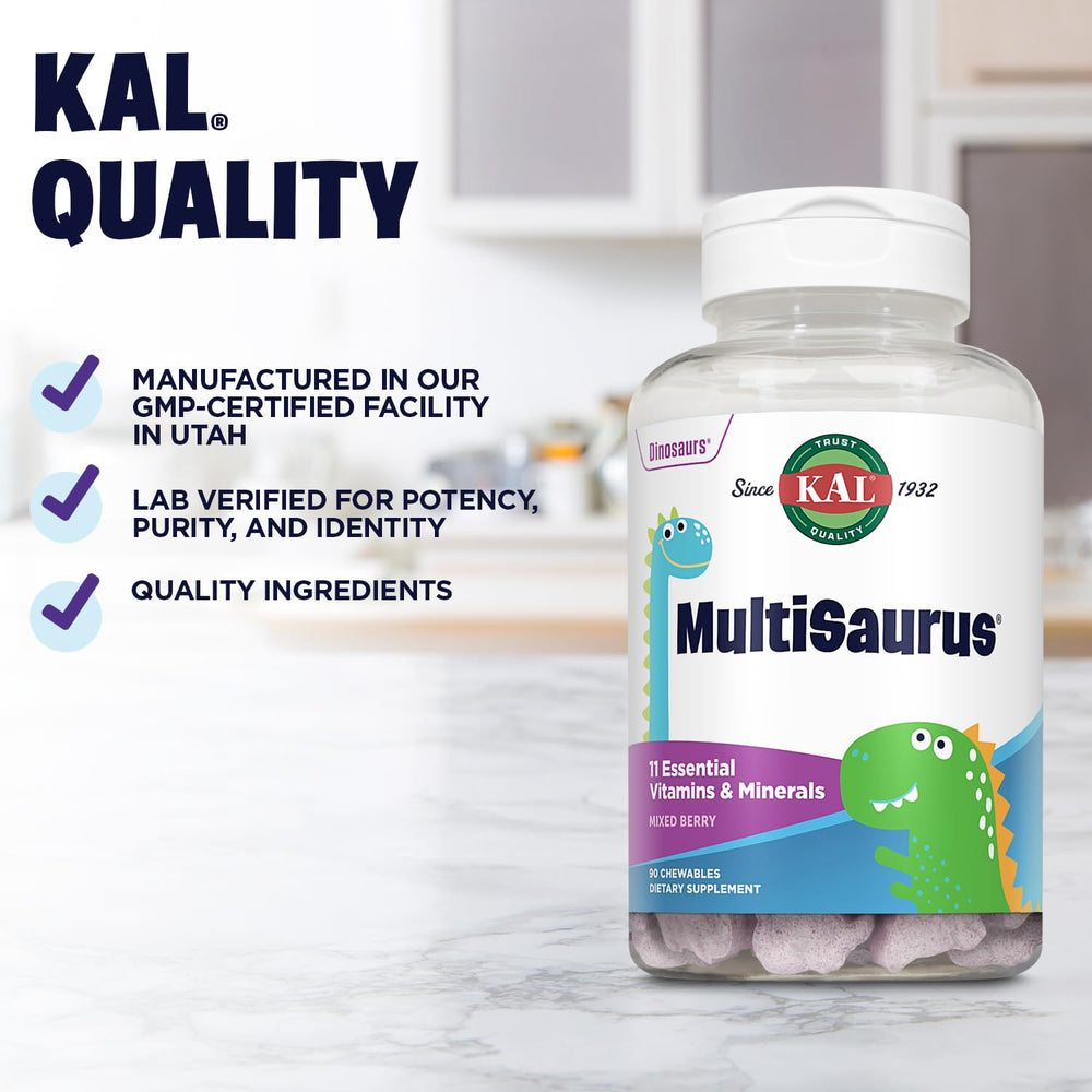 KAL MultiSaurus packaging and bottle