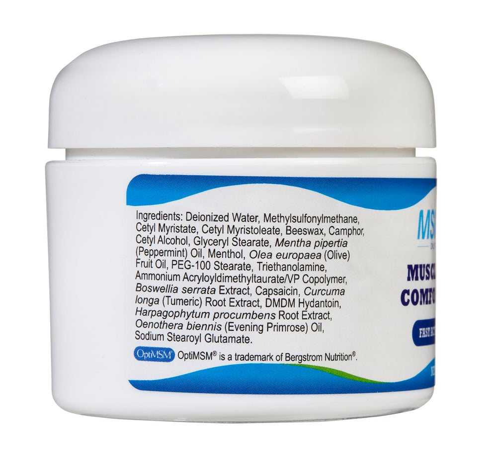 KALA HEALTH MSMPure 2 oz cream back label with ingredients