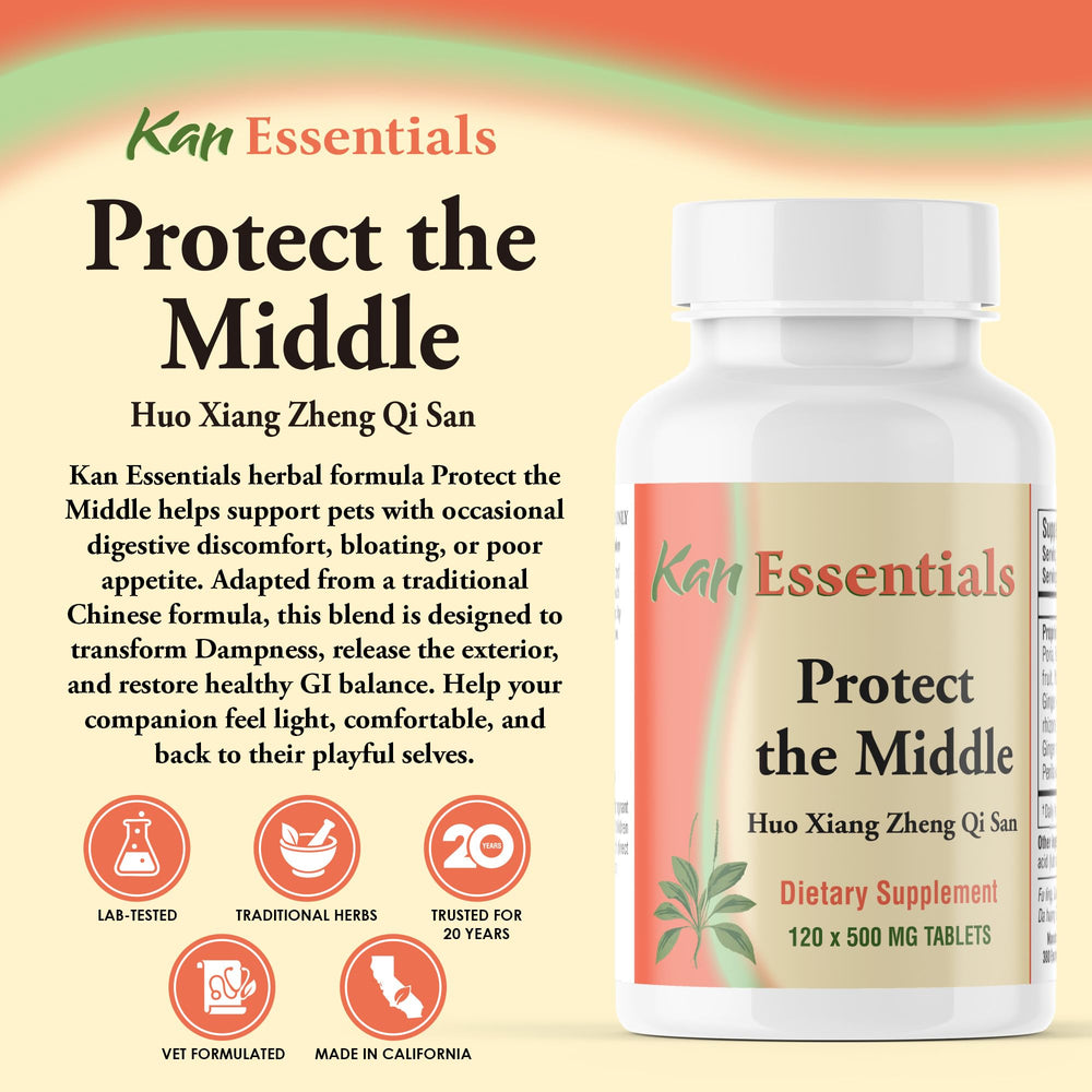 Kan Herb Protect The Middle label showing traditional herbs