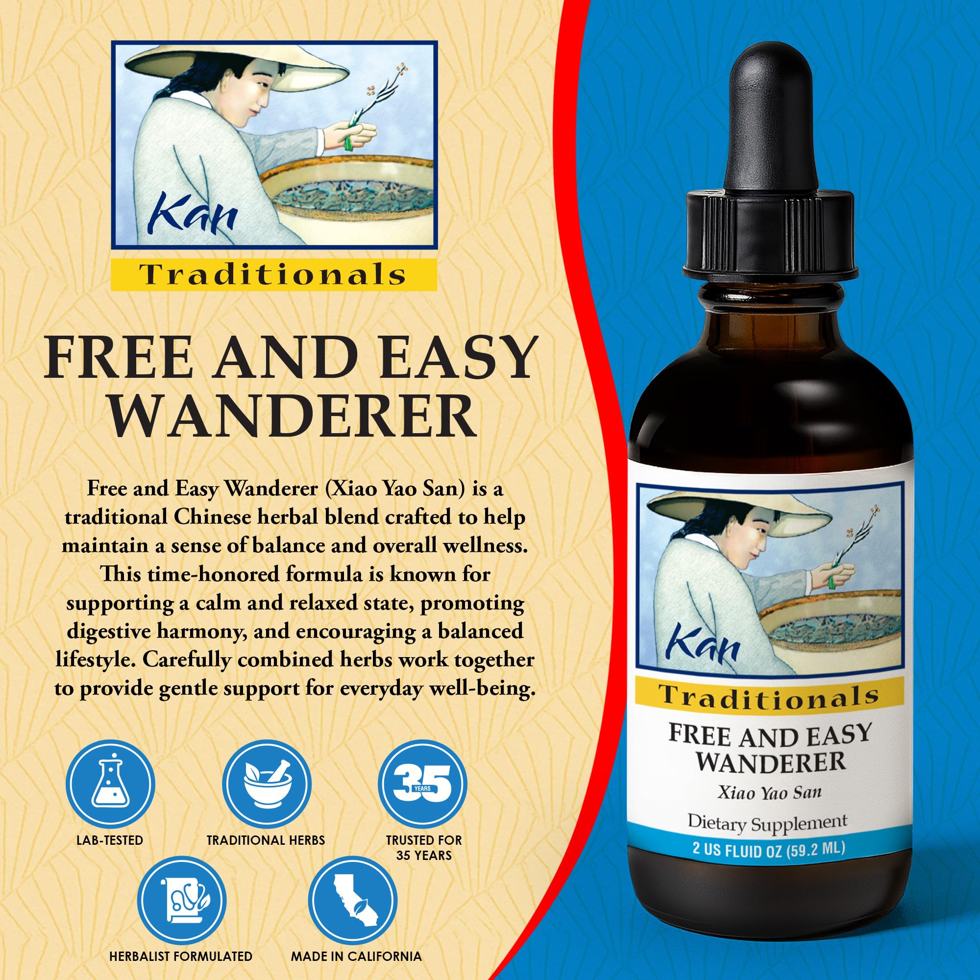 Ingredient list for Kan Herbs Free and Easy Wanderer