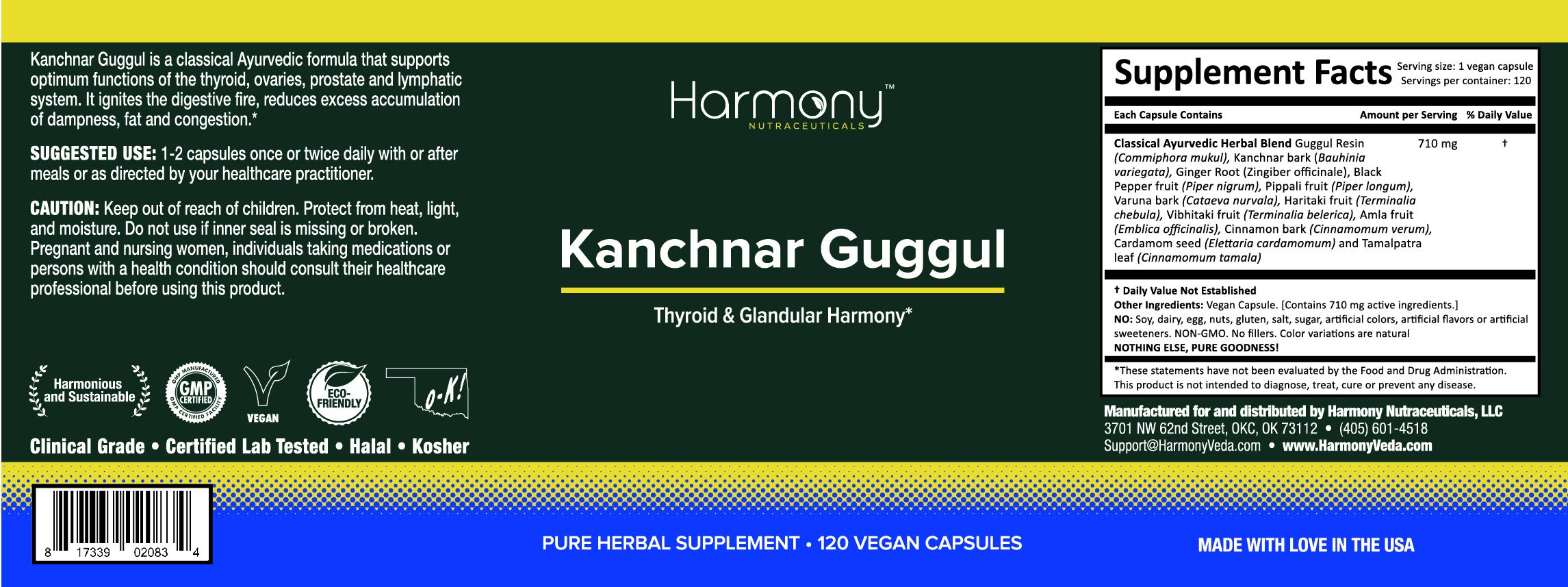 Kanchnar Guggul ingredients panel