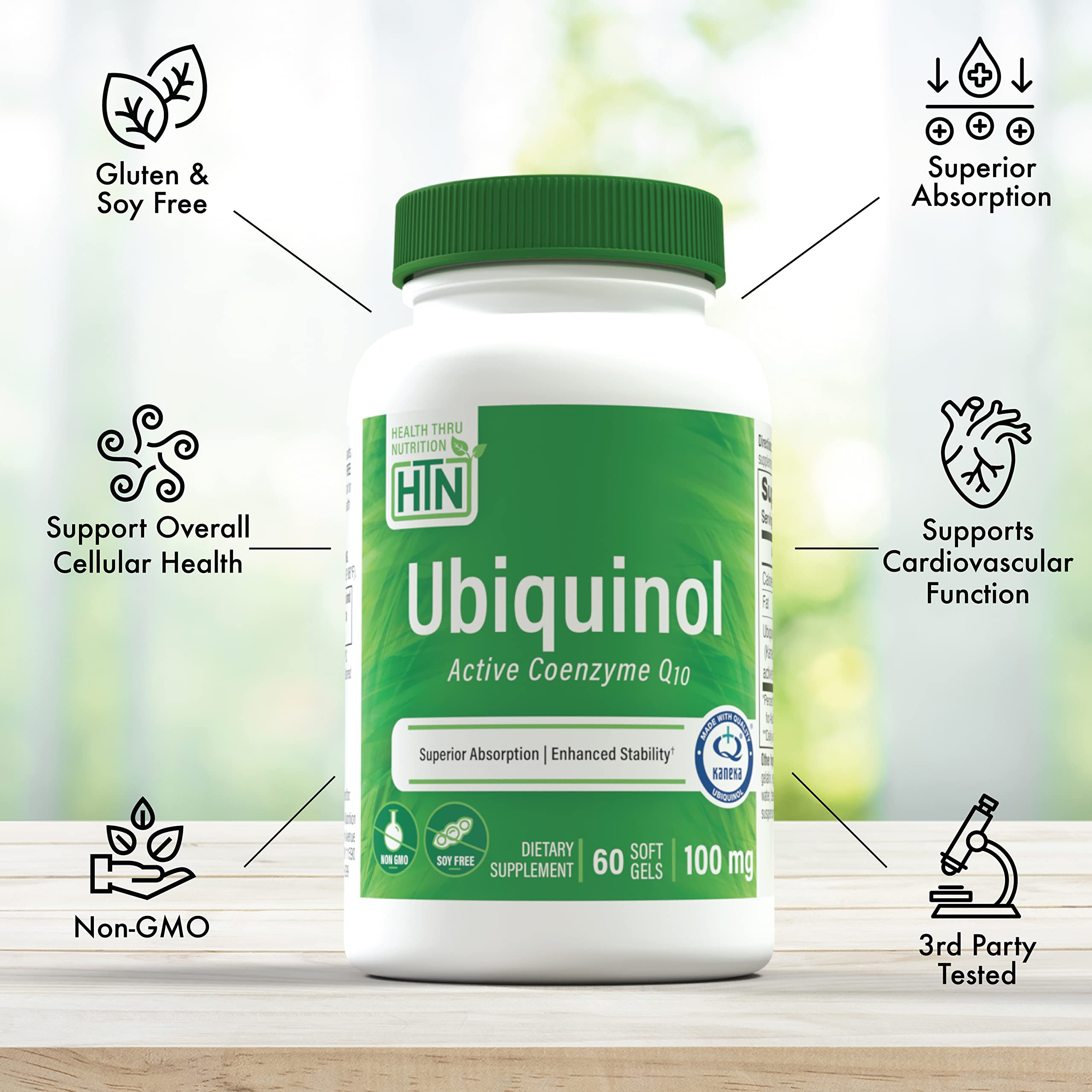 Kaneka QH reduced CoQ-10 infographic illustrating Kaneka Ubiquinol