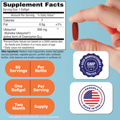 Label image showing Kaneka QH Ubiquinol 300mg