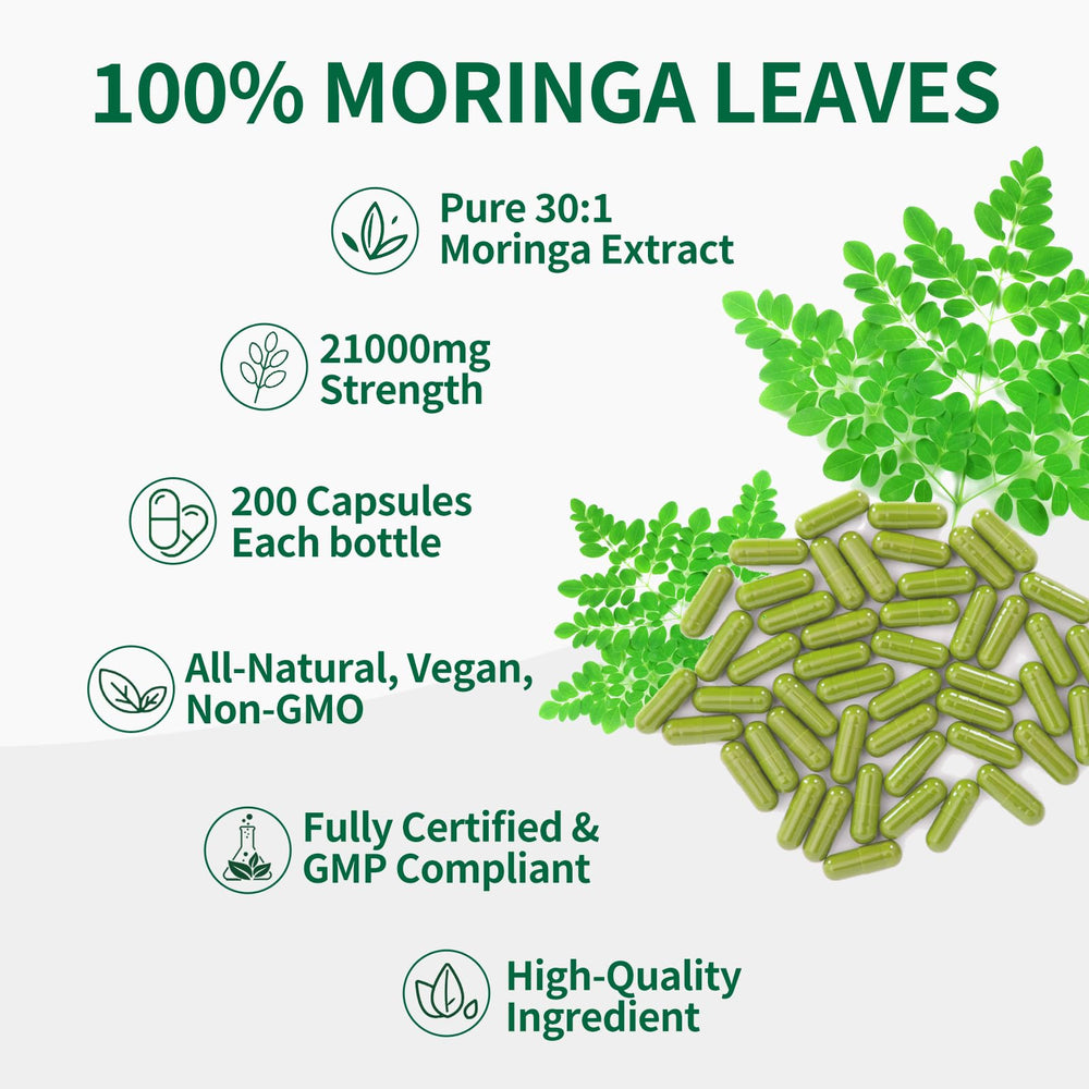 Open bottle displaying 150 capsules