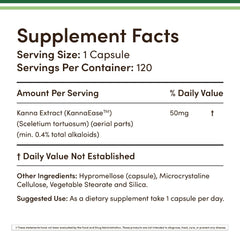 Close-up of 50mg Kanna capsules