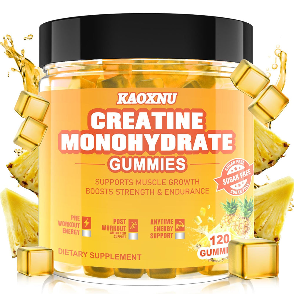 KAOXNU Creatine Monohydrate Gummies – 120 CT, Sugar Free, 5.6g per Serving