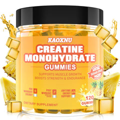 KAOXNU Creatine Monohydrate Gummies – 120 CT, Sugar Free, 5.6g per Serving