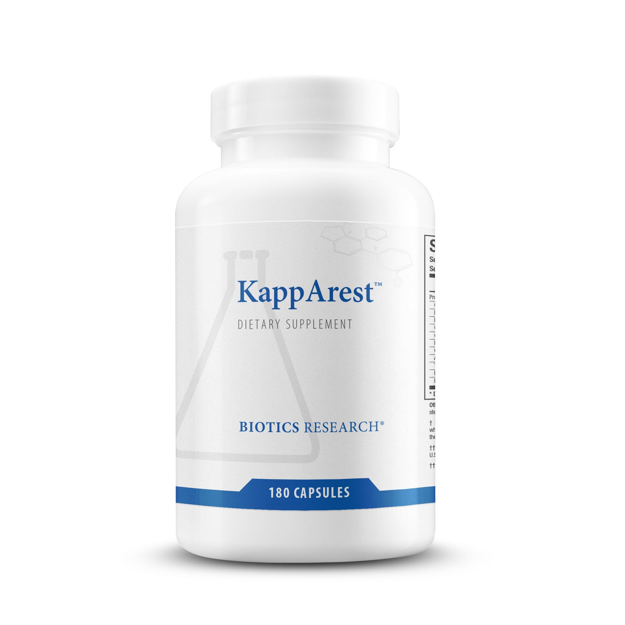 Biotics KappArest Turmeric Capsules bottle - 180 count (hero image)