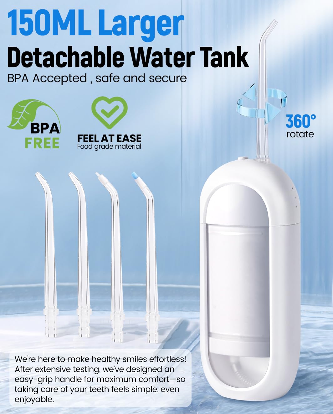 Three operation modes of Kapvis water flosser