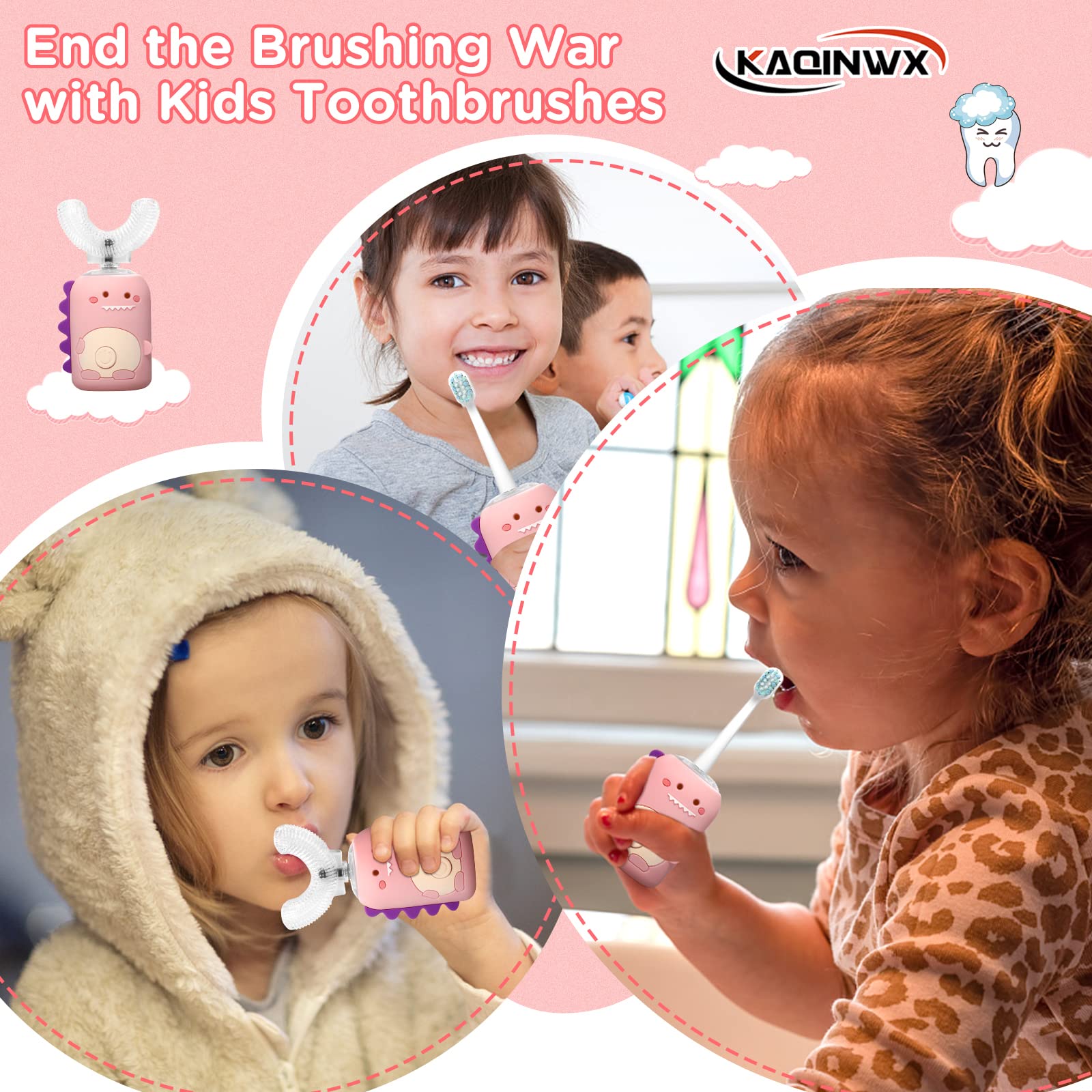 Soft silicone brush head large size for ages 6-12