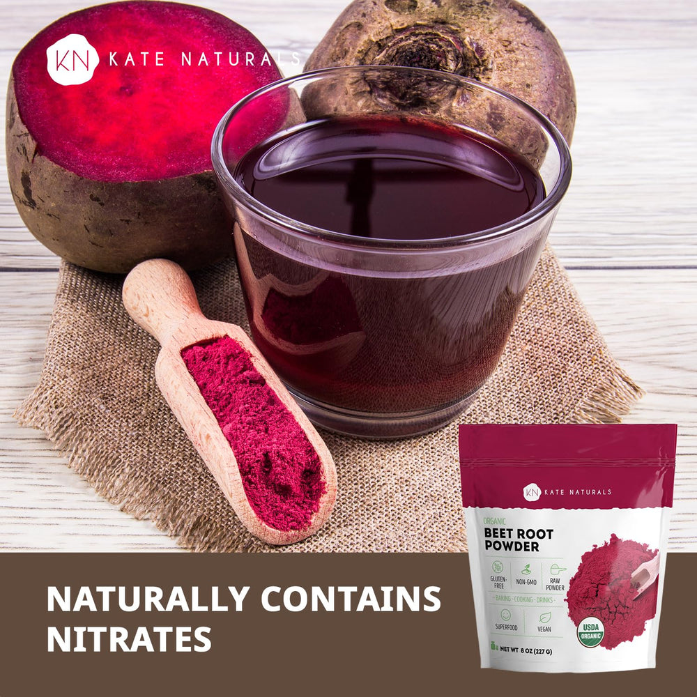 Natural red coloring from organic beetroot powder in desserts