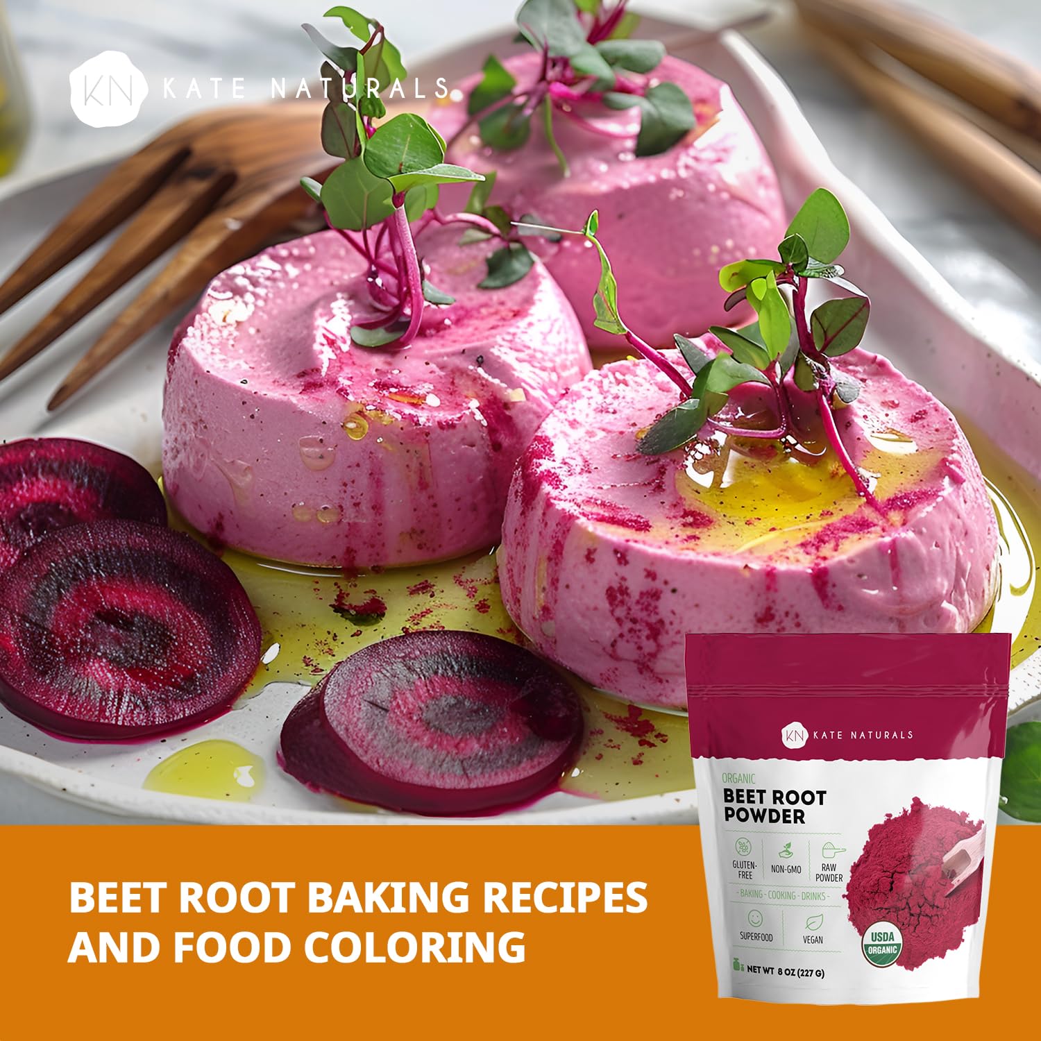 Organic non-GMO beet root powder for smoothies and pre-workout use