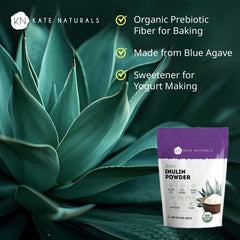 8oz bottle of Kate Naturals Inulin Powder from Blue Agave