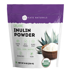Kate Naturals Organic Inulin Powder from Blue Agave 8oz – front view