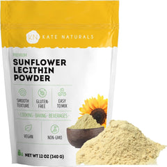 Kate Naturals Sunflower Lecithin Powder 12oz bottle