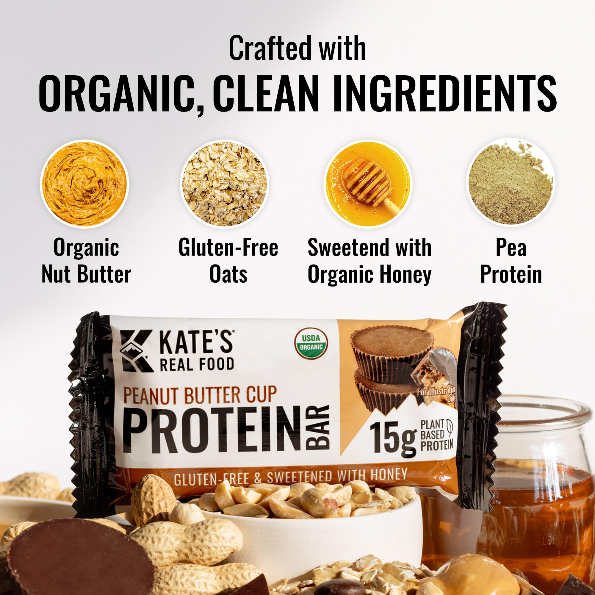 Kate's bar texture close-up with oats and chocolate bits