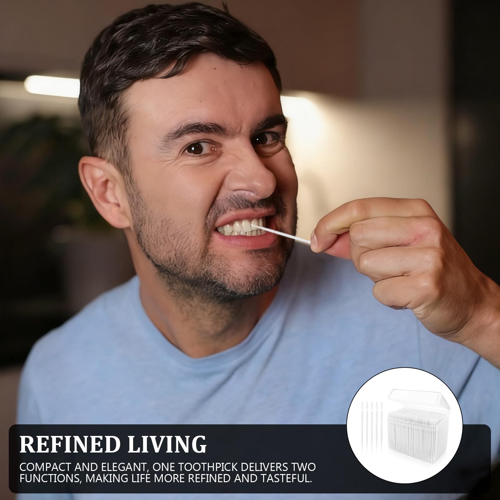 Disposable plastic toothpicks for daily oral care