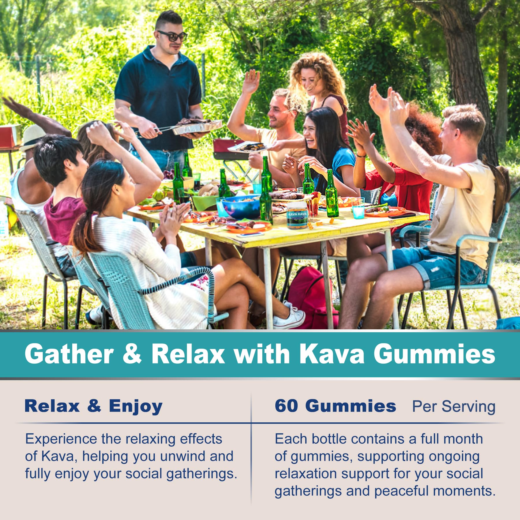 Lifestyle scene showing calm focus with Kava Kava Gummies