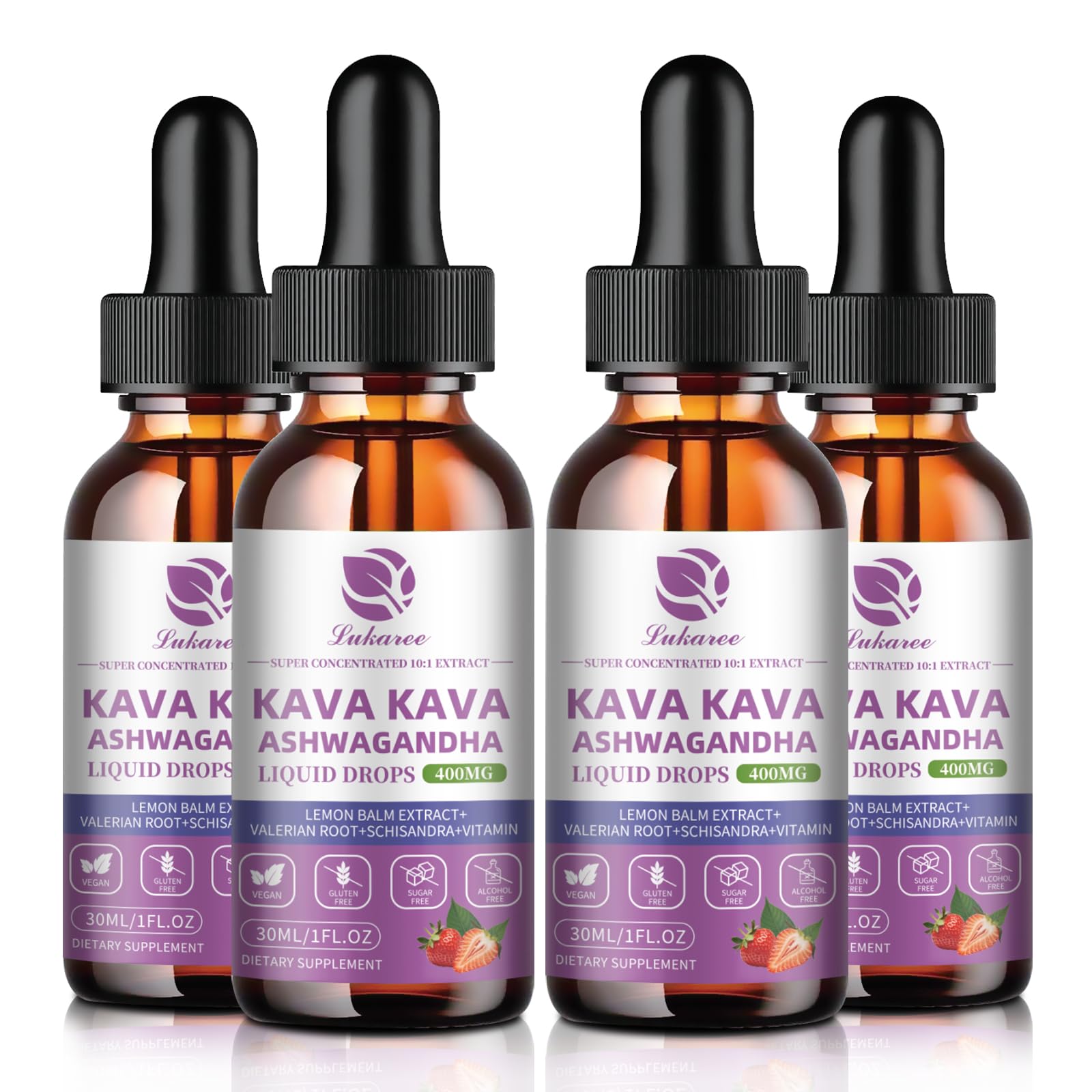 Kava Kava root extract drops bottle label