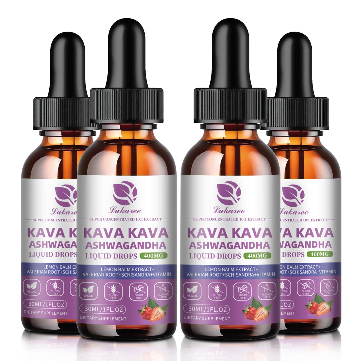 Kava Kava root extract drops bottle label