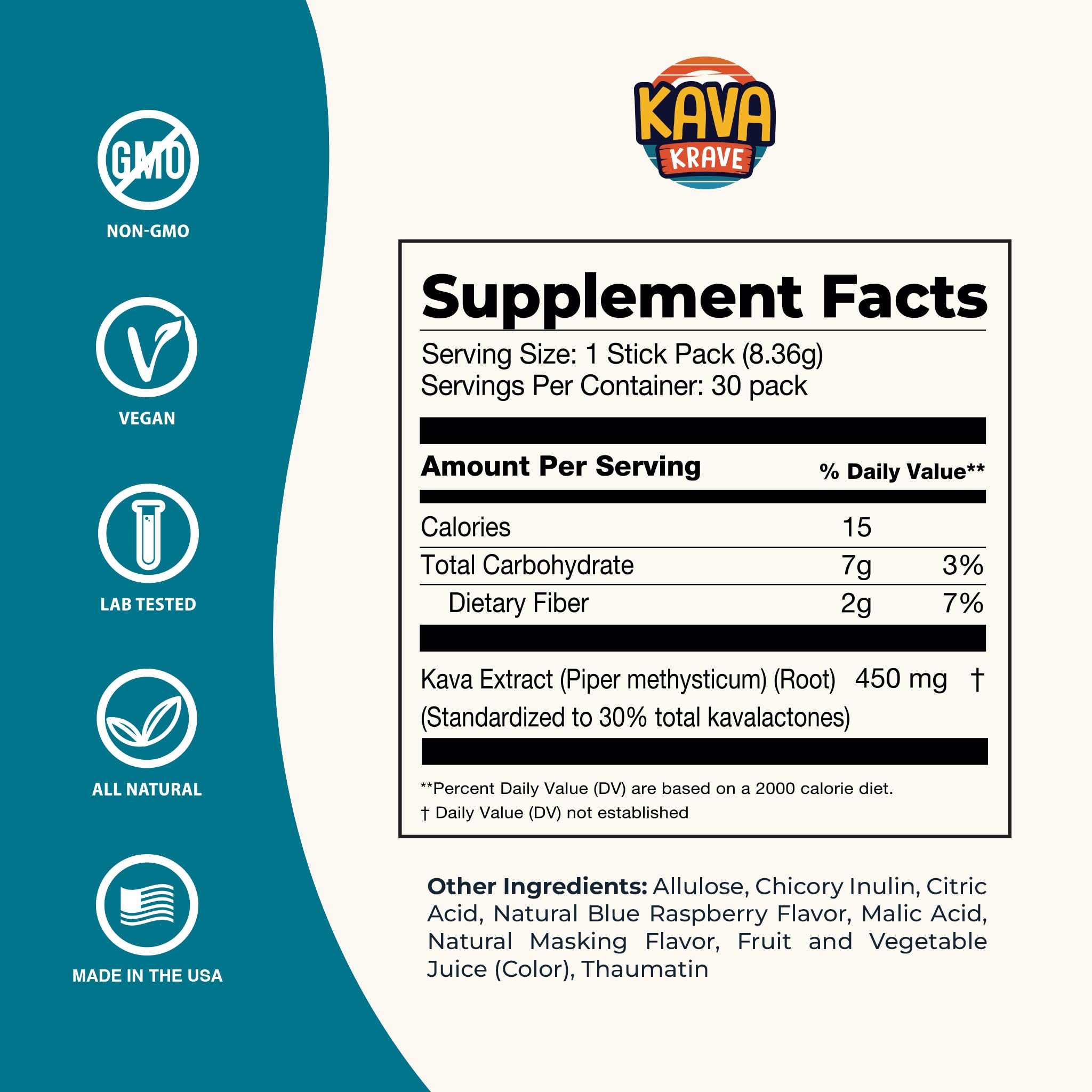 Kava Krave Citrus Berry product stand display