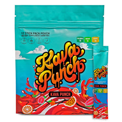 Hero image: Kava Punch Relaxation Drink Mix in a 12-stick pack