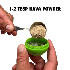 AluBall Kava Maker components laid out