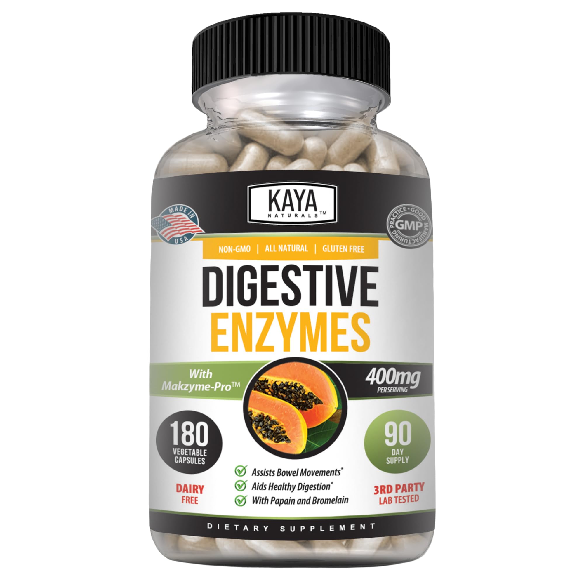 Kaya Naturals Digestive Enzymes bottle