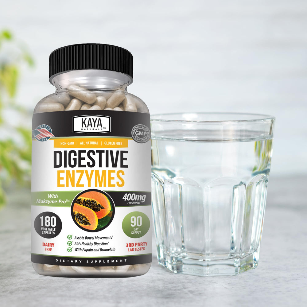 Digestive health support with proteins and enzymes