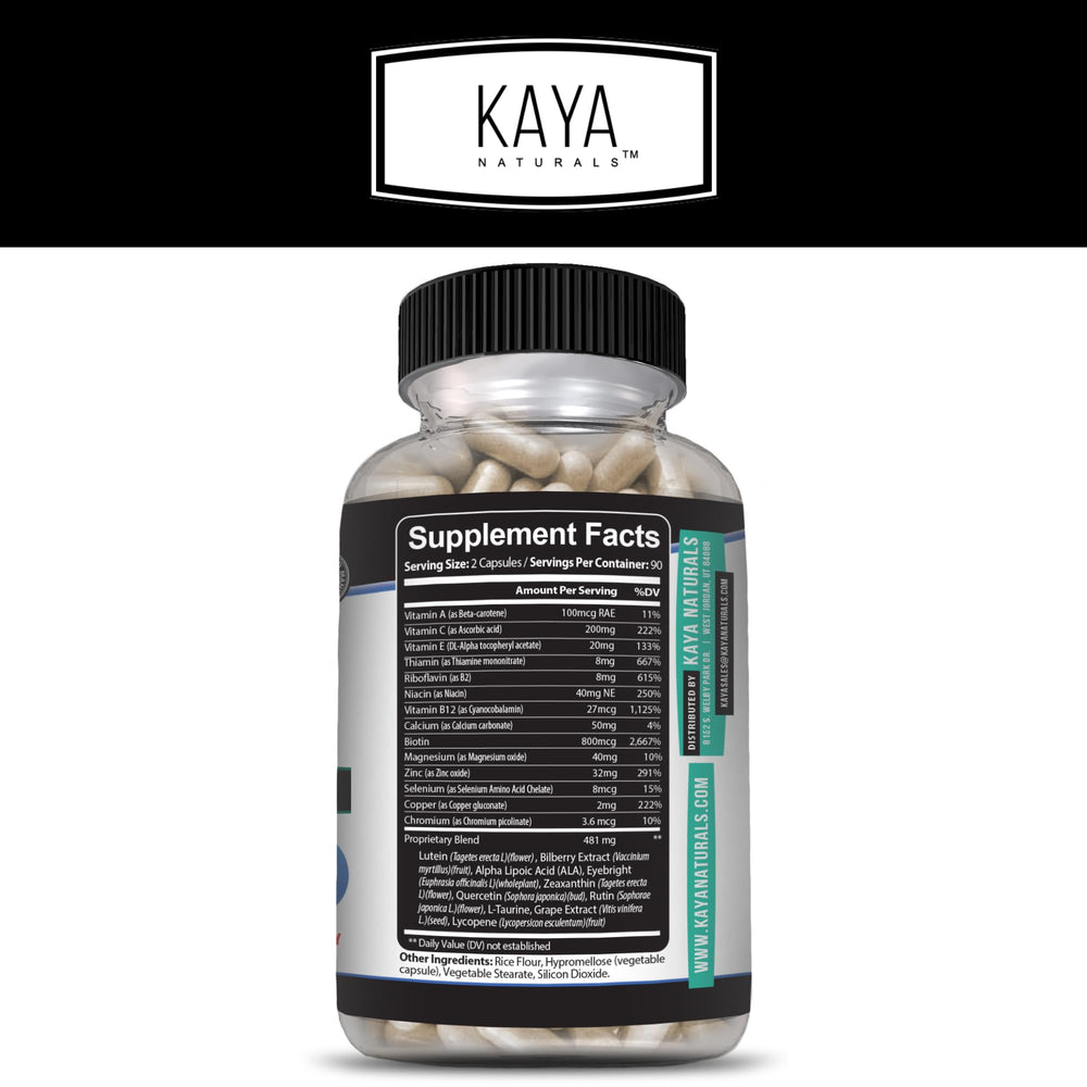 Kaya Naturals Eye Health Supplement bottle