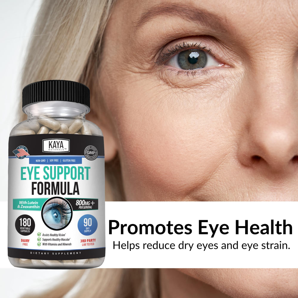 Front packaging of Kaya Naturals Eye Health Supplement