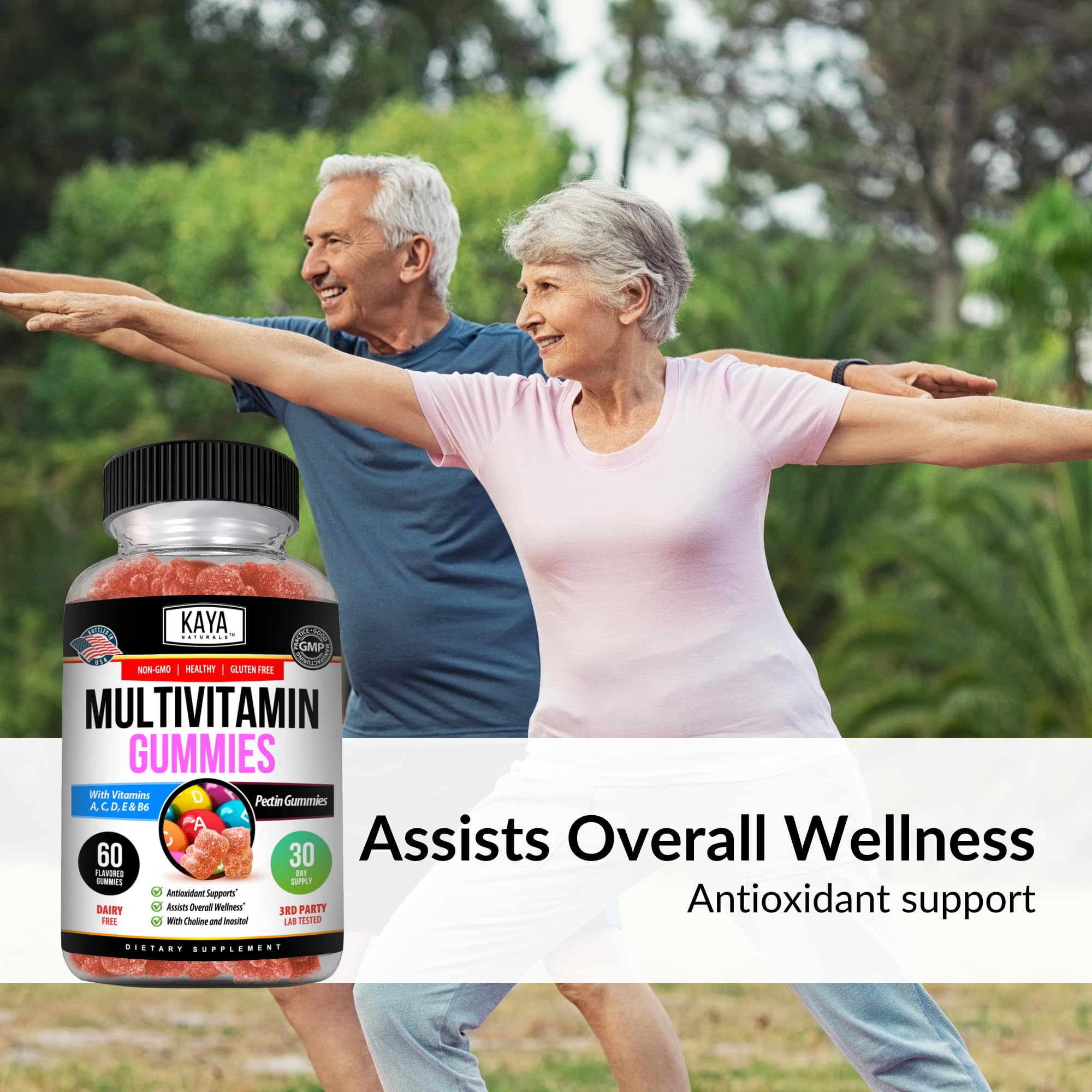 Close-up of strawberry-flavored Kaya Naturals gummies