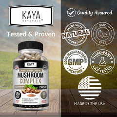 Back of Kaya Naturals label showing ingredients and certifications
