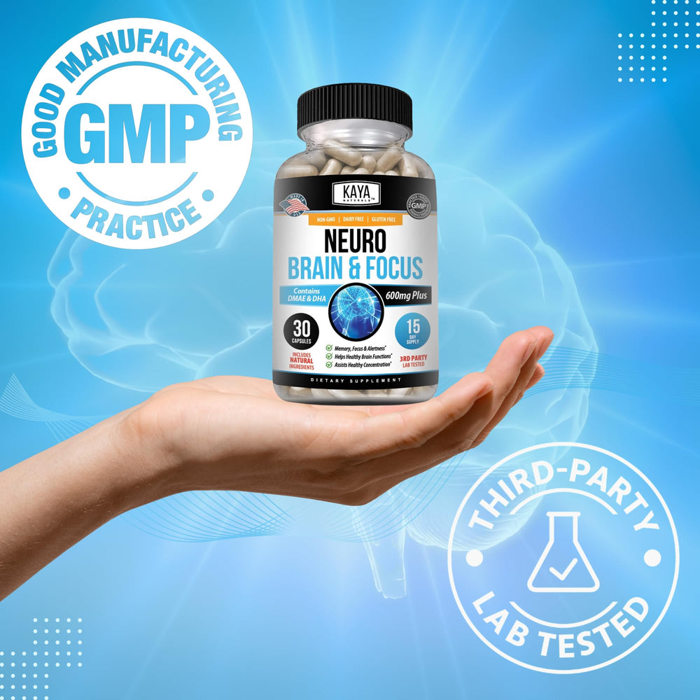 Kaya Naturals Neuro Brain bottle on product display