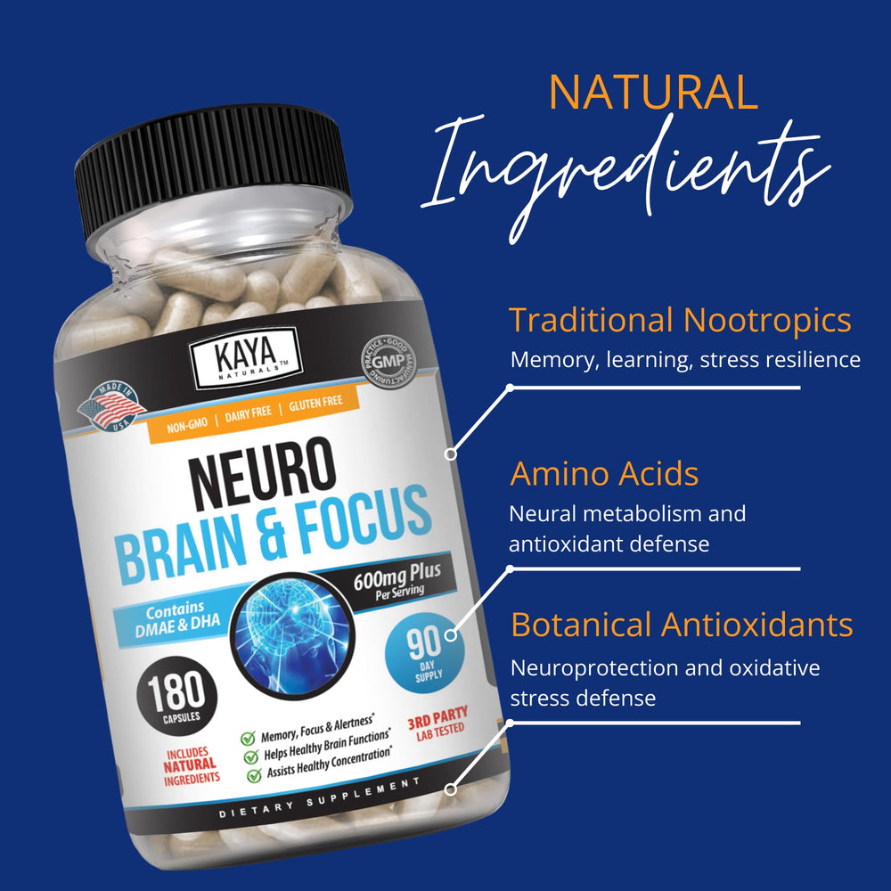 Kaya Naturals Neuro Brain supporting memory and focus