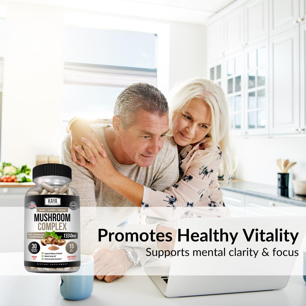 Cordyceps, Reishi, Shiitake, Lion's Mane, Turkey Tail and Chaga mushrooms