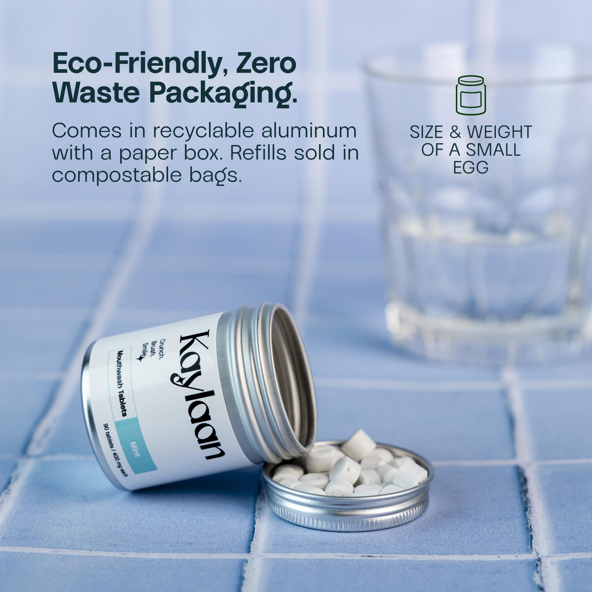 Dissolvable chewable mint mouthwash tablets