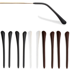 KECHIO silicone anti-slip eyeglass end tip - black pair view 1