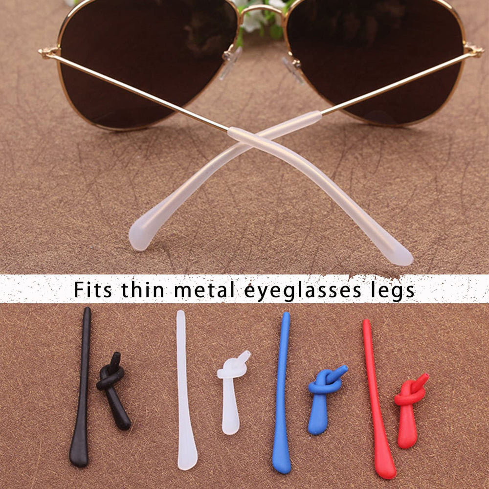 KECHIO silicone anti-slip eyeglass end tip - black pair view 2