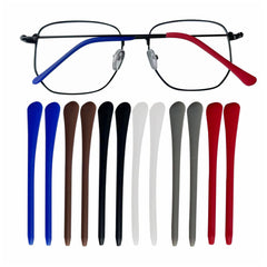 Kechio silicone anti-slip eyeglass end tips in 6-pack with assorted colors