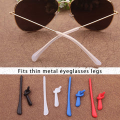 Close-up of silicone ear sock tip for eyeglasses