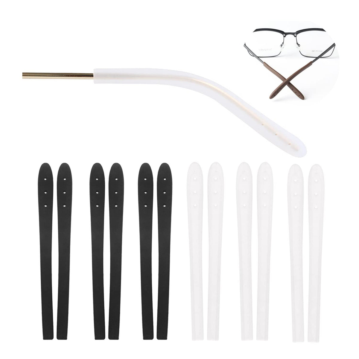 KECHIO black temple tips for eyeglasses