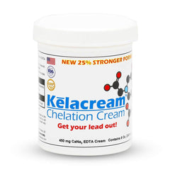 Front view of KelaCream EDTA Heavy Metal Detox Cream bottle