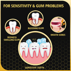 Antiplaque toothpaste helping seal gums and teeth