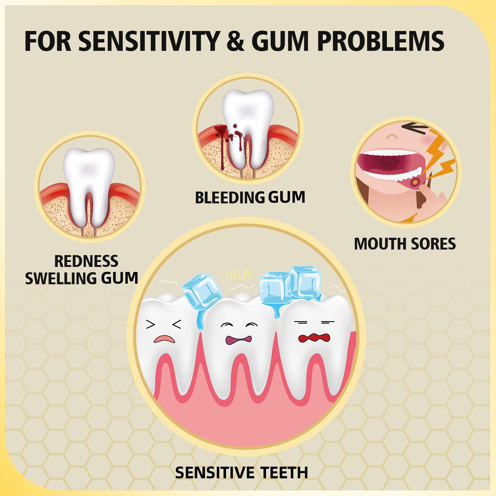 Antiplaque toothpaste helping seal the gum-tooth junction