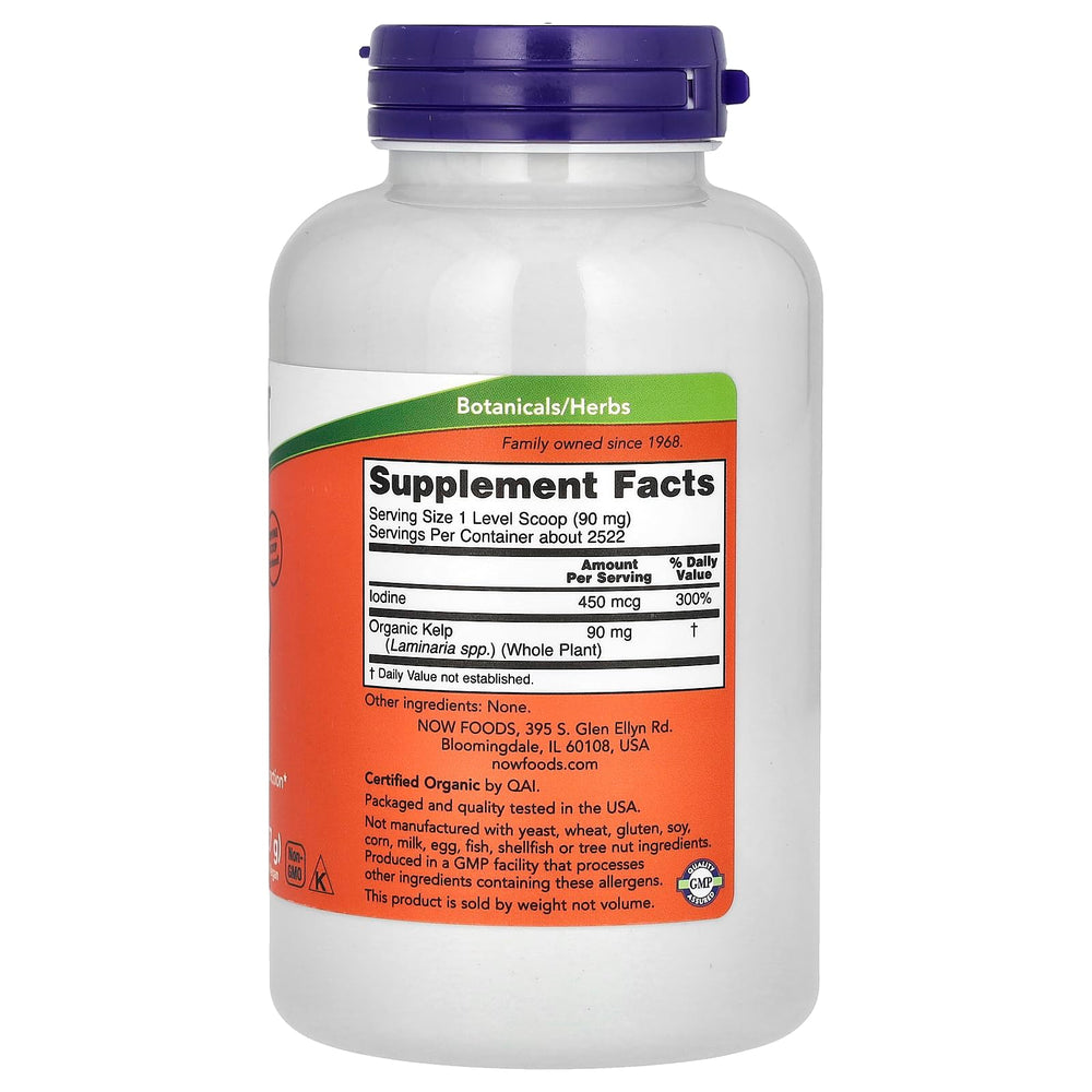 NOW Foods Kelp powder 8 oz packaging