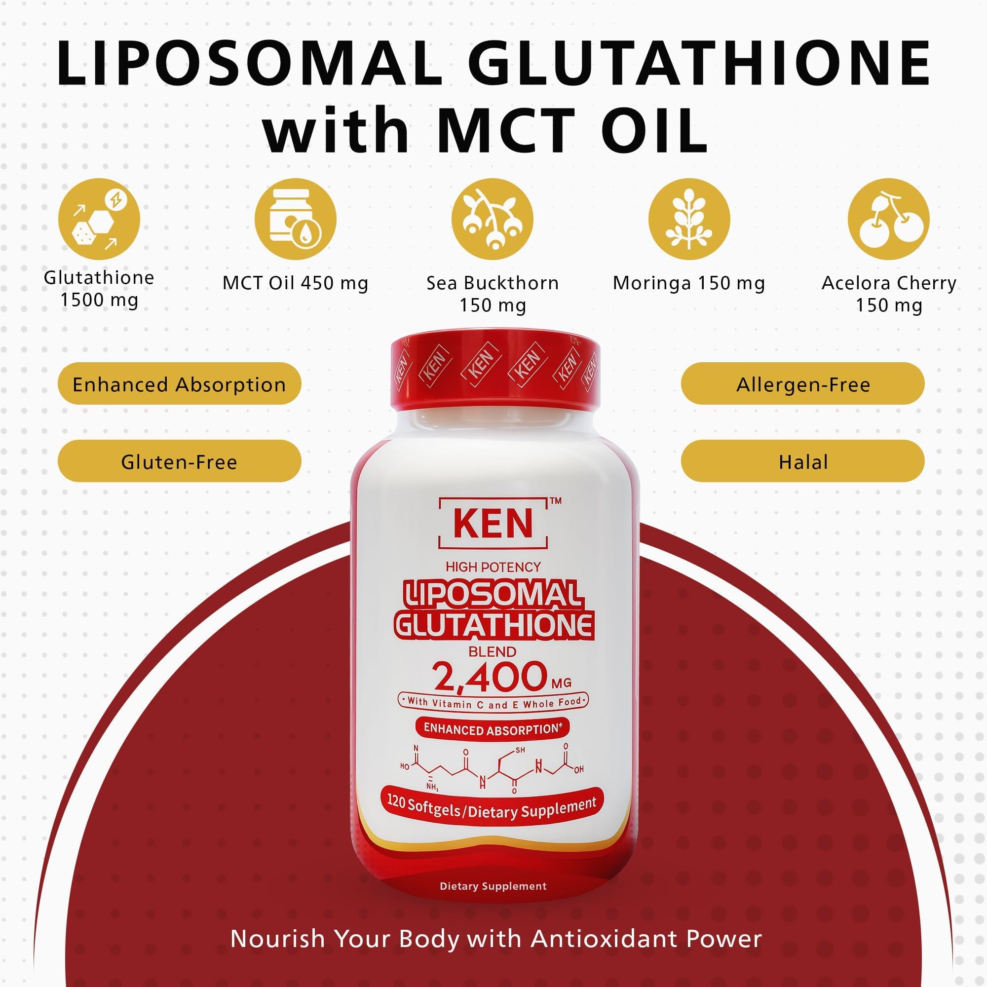 Diagram showing enhanced absorption from liposomal delivery