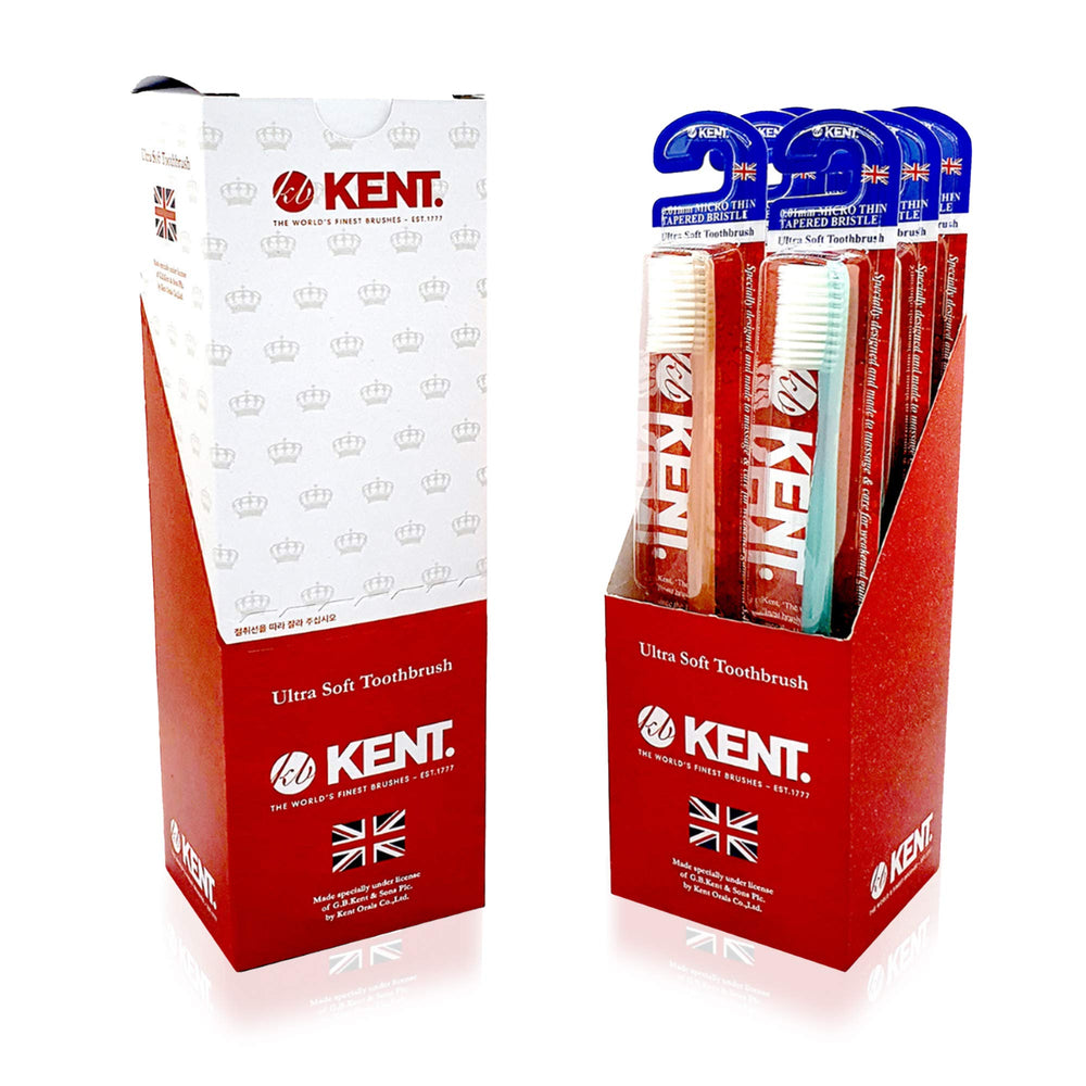 Kent Classic 6-pack toothbrushes – front view